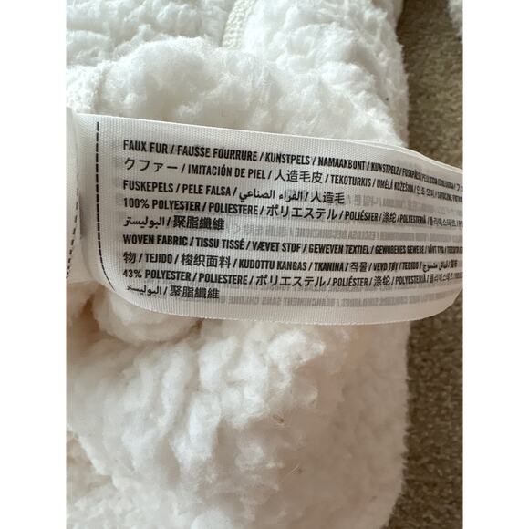 Abercrombie White Sherpa Fleece Pullover Size S - Picture 3 of 4